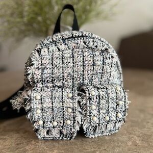 Zara mini tweed backpack
